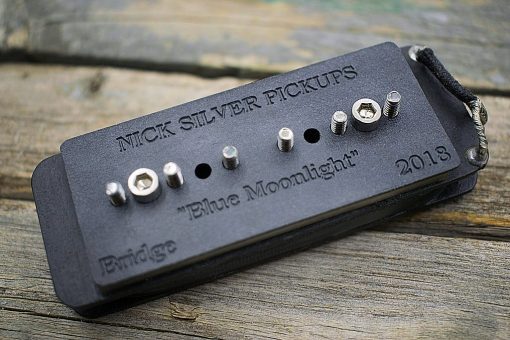 Blue Moonlight P-90 Pickup Alnico 2 engraved bottom plate